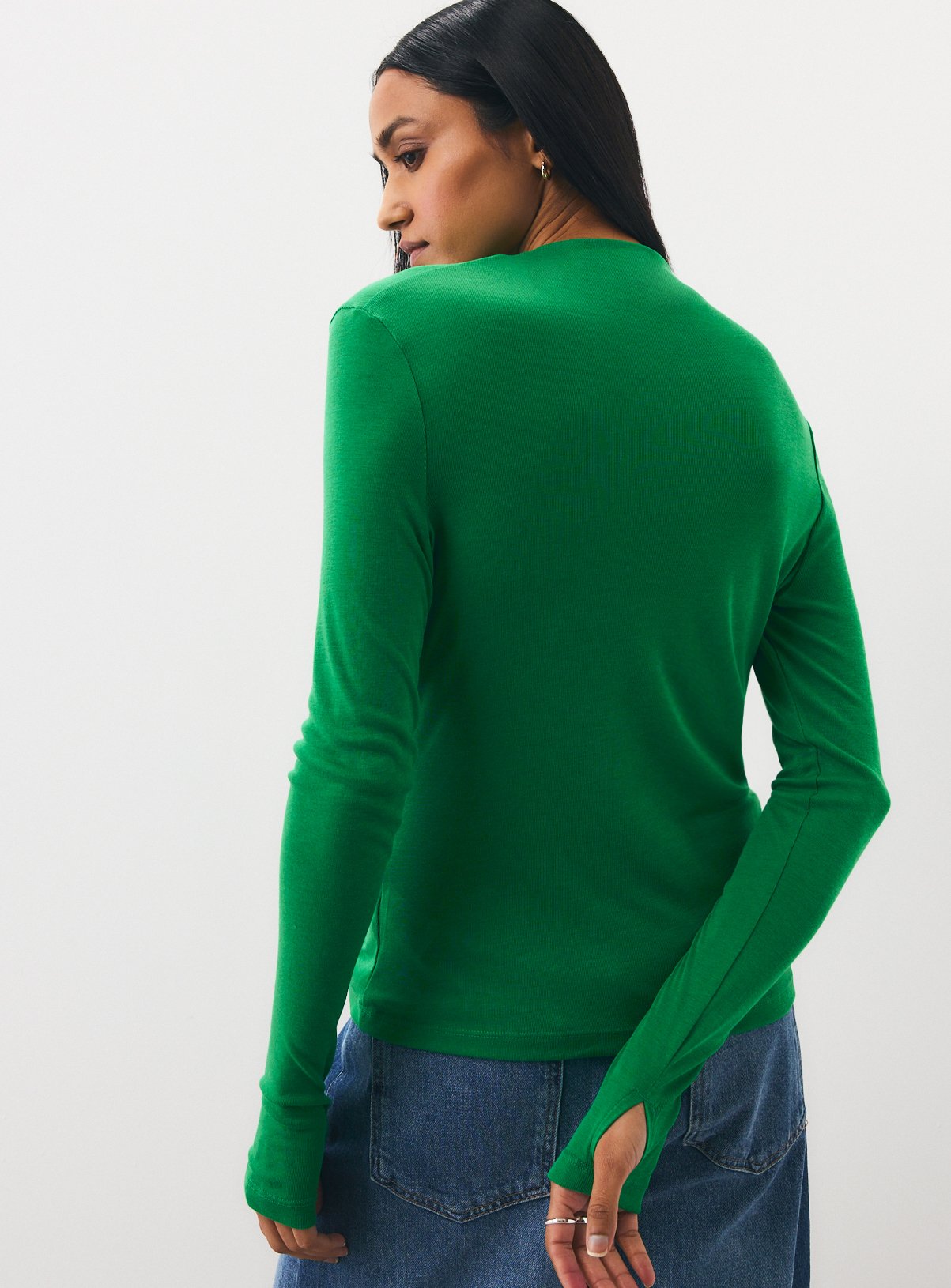 Bright Green High Neck Top With Wool 24 - Image 4 thumbnail